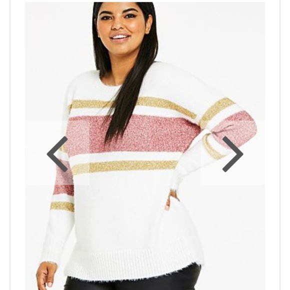 Sweaters - LAST 1!🌸Tinsel Stripe Jumper Sweater
